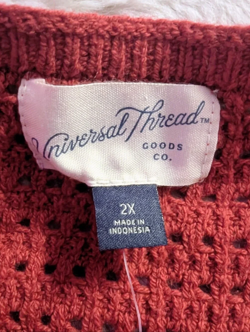 NWT Universal Thread Crochet Set Red Flutter Sleeve Top & Mini Skirt 2X